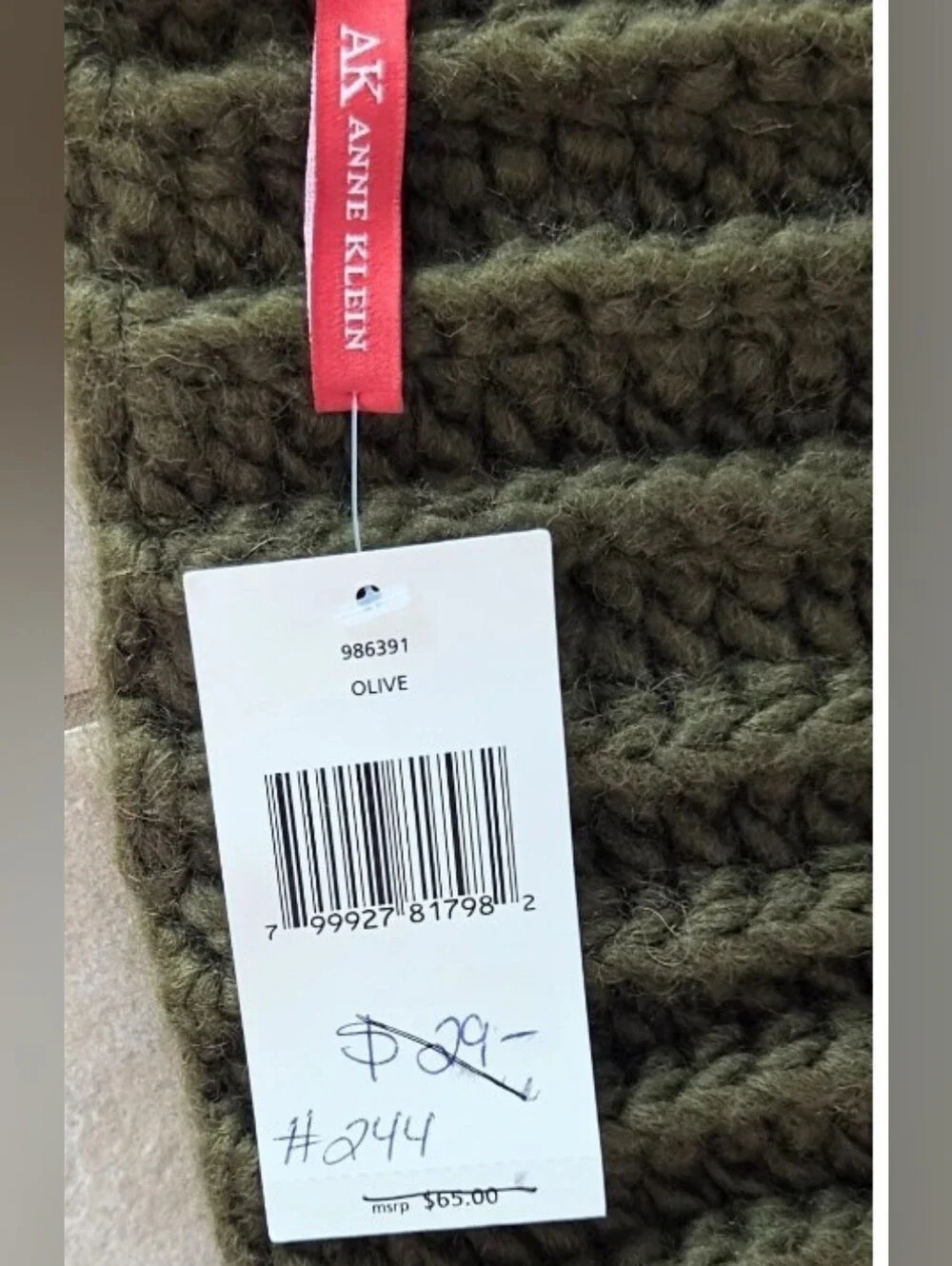 Anne Klein NEW Winter Warm SCARF New W/ Tags Knit Yarn 66